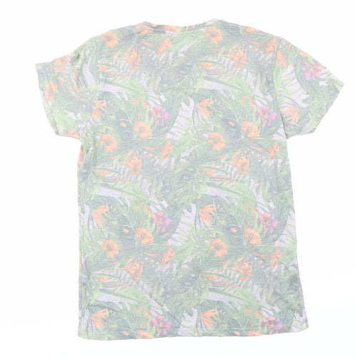 Cedar Wood State Mens Green Floral   T-Shirt Size S