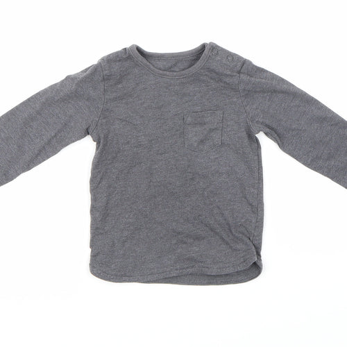 TU Boys Grey   Basic Polo Size 9-12 Months