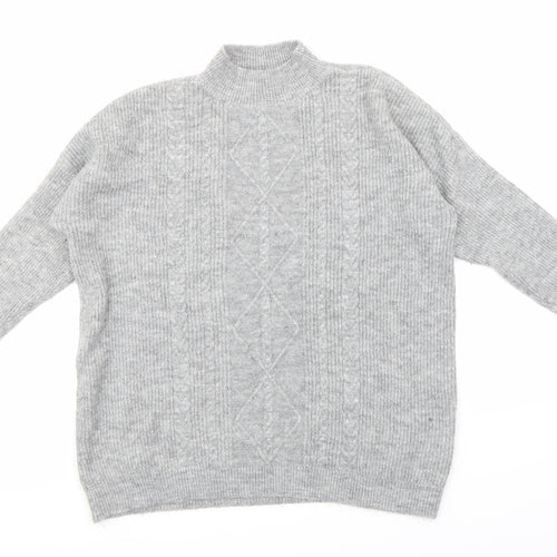 Peacocks Womens Grey  Knit Pullover Jumper Size S