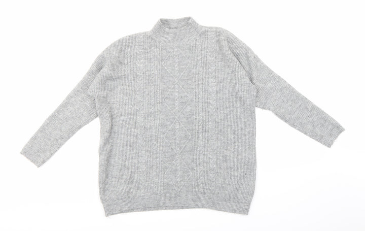Peacocks Womens Grey  Knit Pullover Jumper Size S