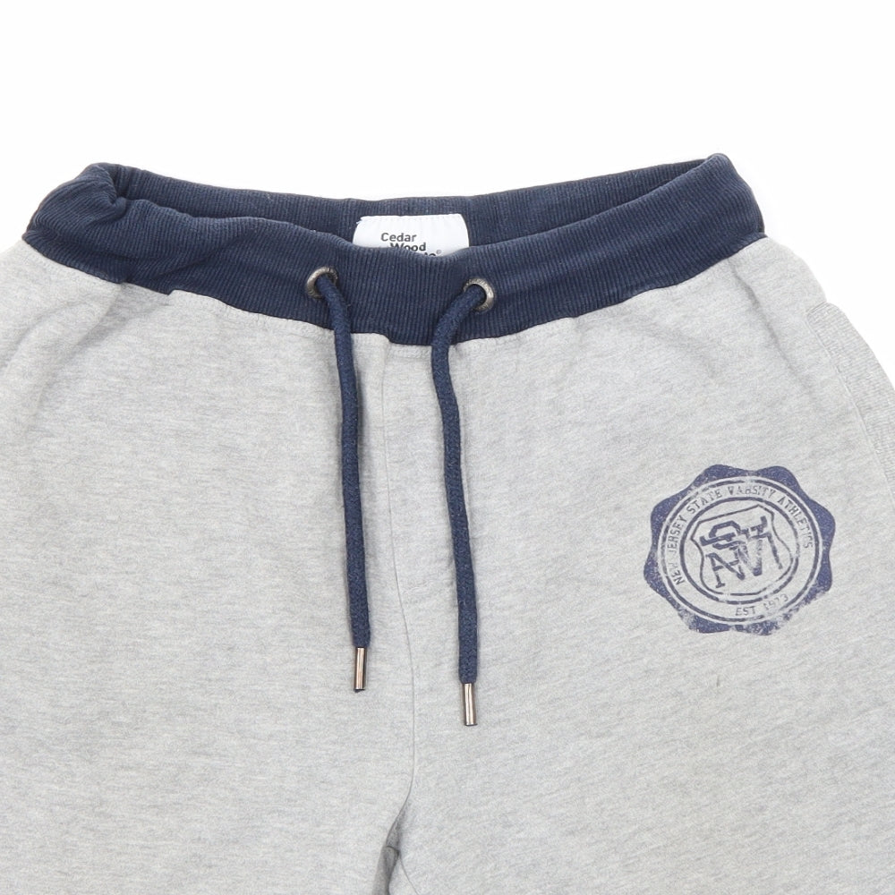Cedar Wood State Boys Grey   Sweat Shorts Size M