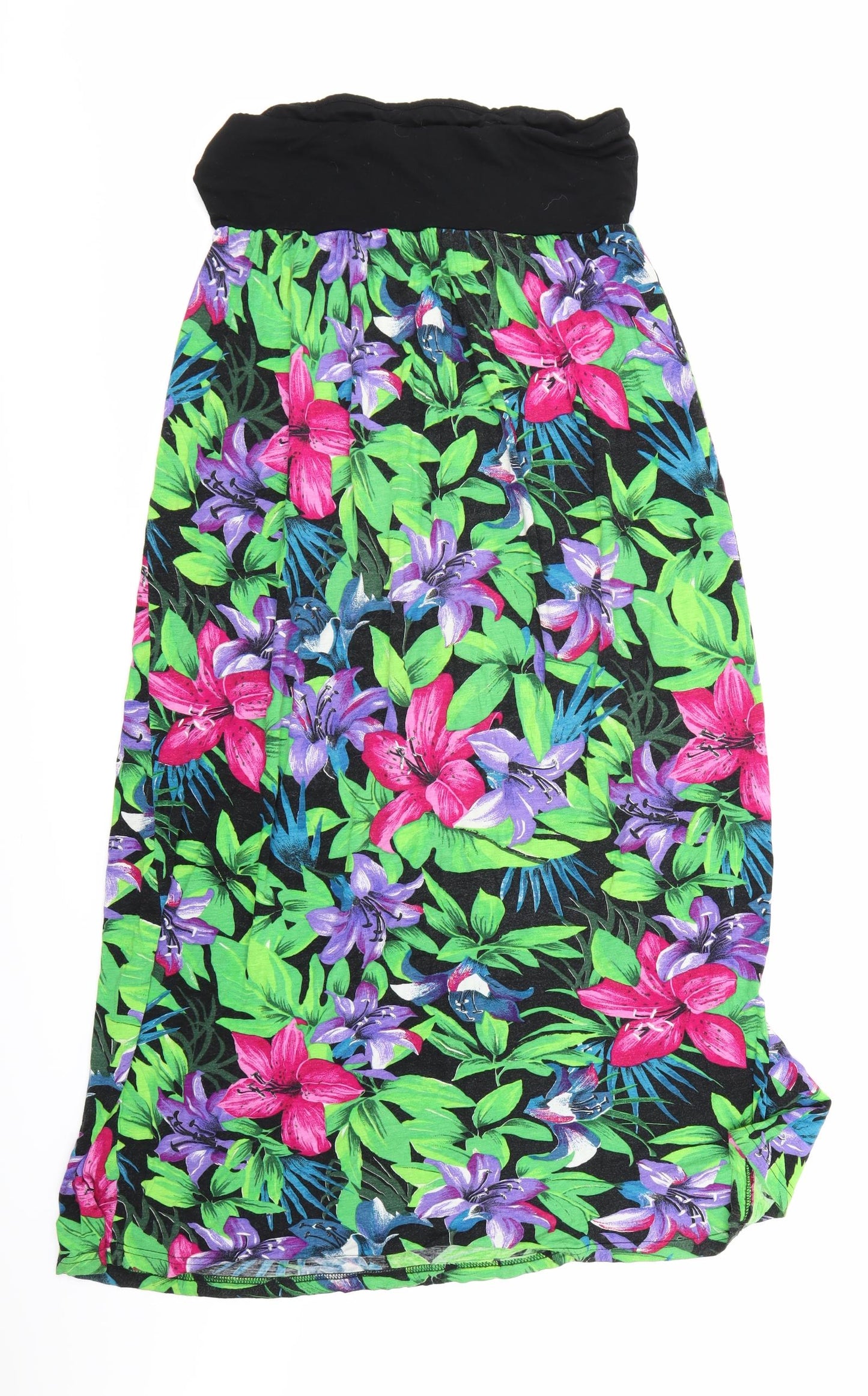 F&F Womens Black Floral  A-Line  Size 12