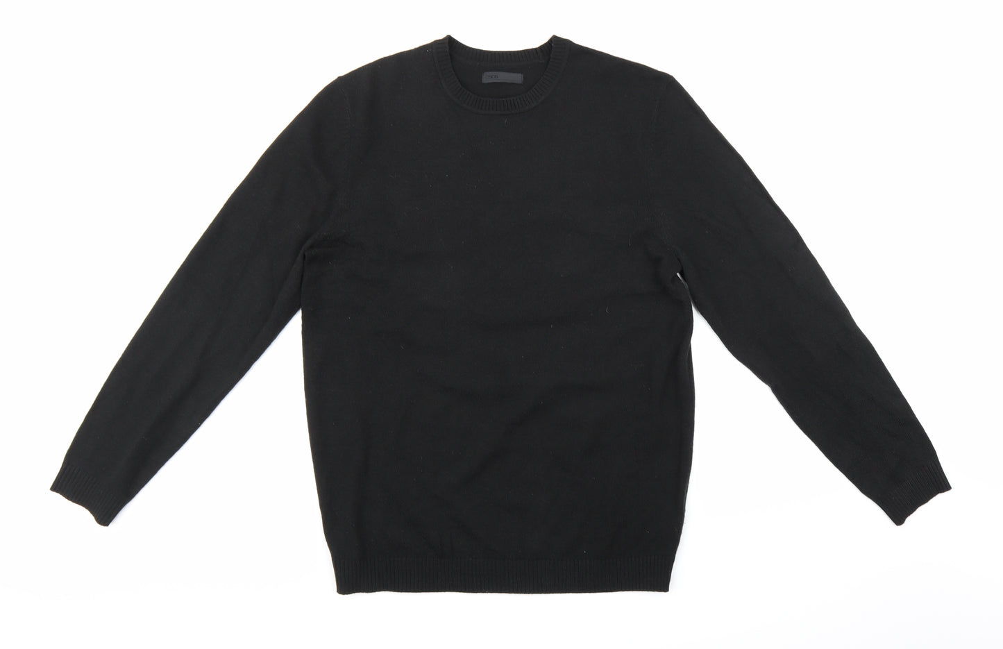 ASOS Mens Black  Knit Henley Jumper Size M
