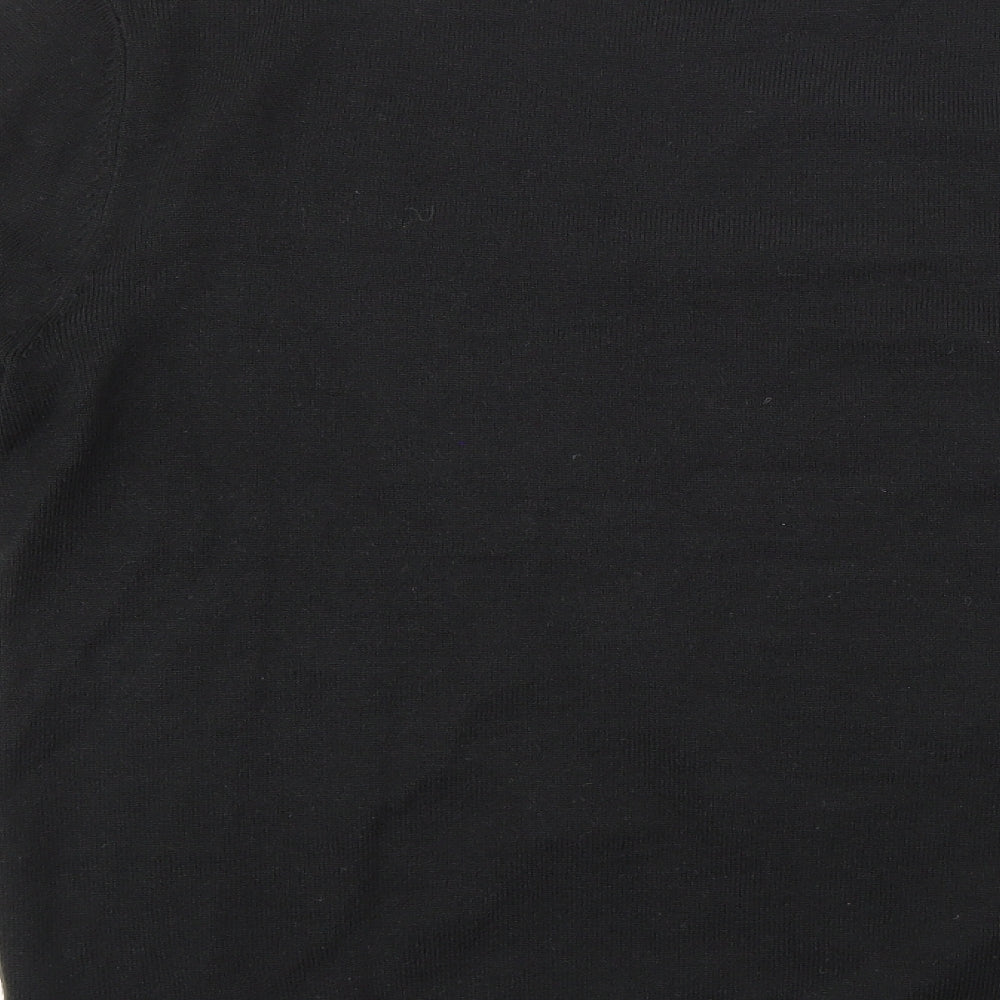 ASOS Mens Black  Knit Henley Jumper Size M