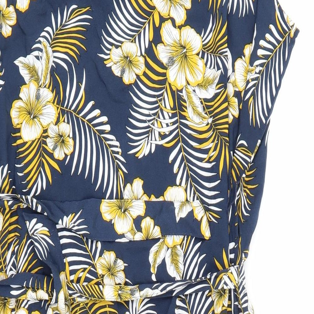 F&F Womens Blue Floral  A-Line  Size 20