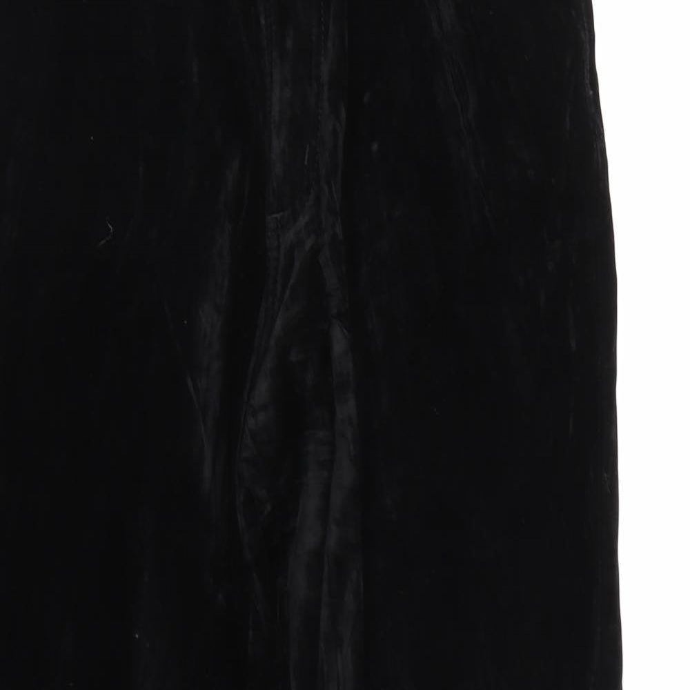 NEXT Womens Black  Velvet Trousers   L28 in