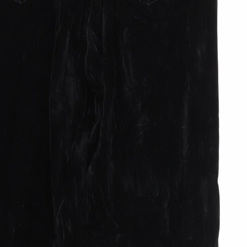 NEXT Womens Black  Velvet Trousers   L28 in