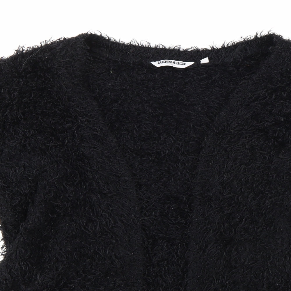 New Look Girls Black   Cardigan Jumper Size 14-15 Years  - Fluffy