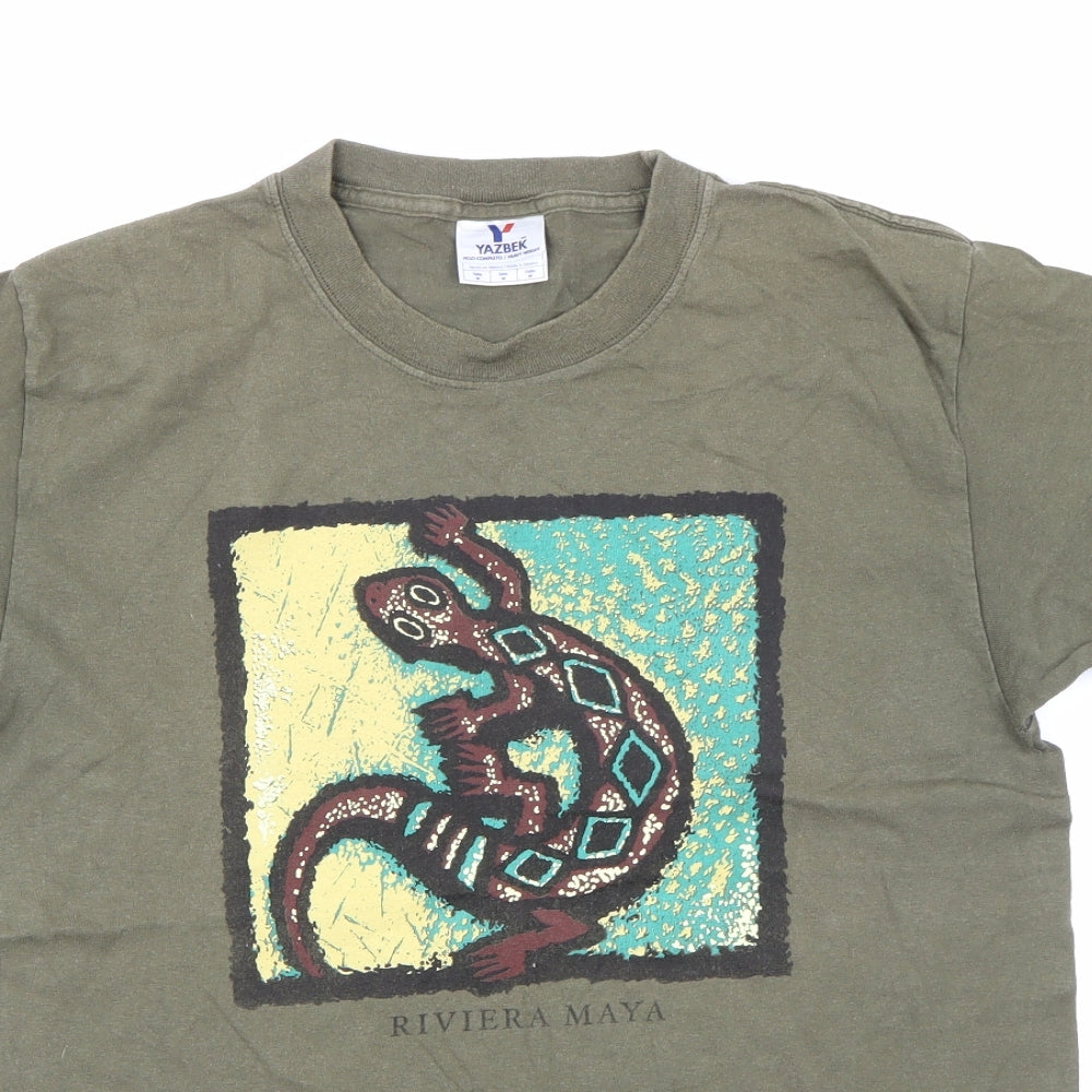 Yazbek Mens Green    T-Shirt Size M