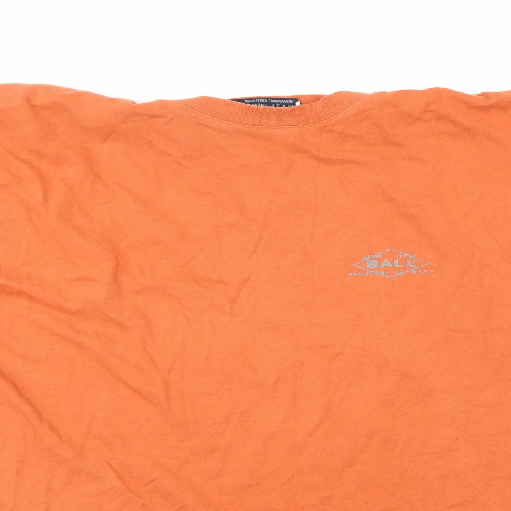 Ball Mens Orange    T-Shirt Size XL