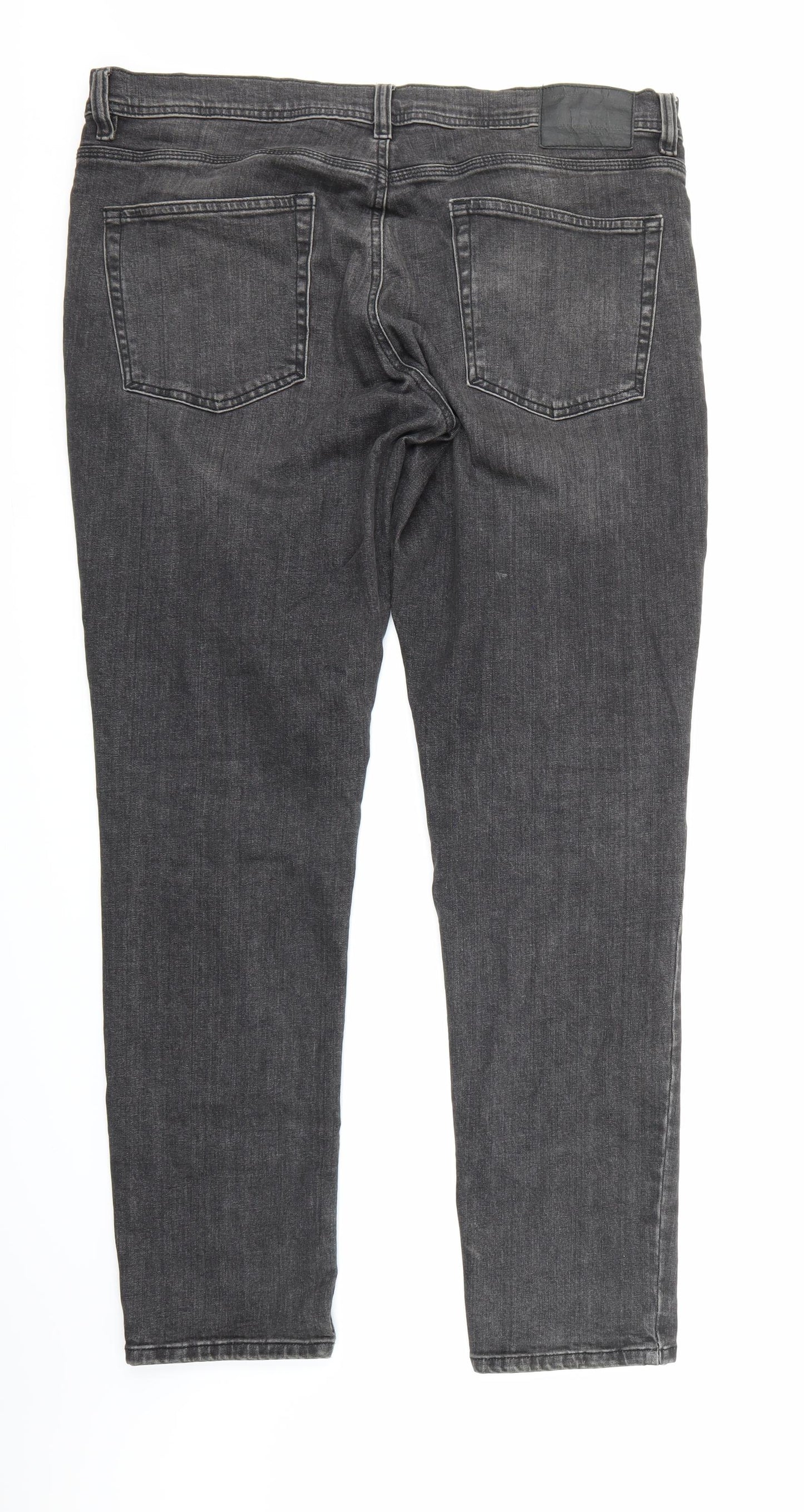 F&F Mens Grey  Denim Straight Jeans  L32 in
