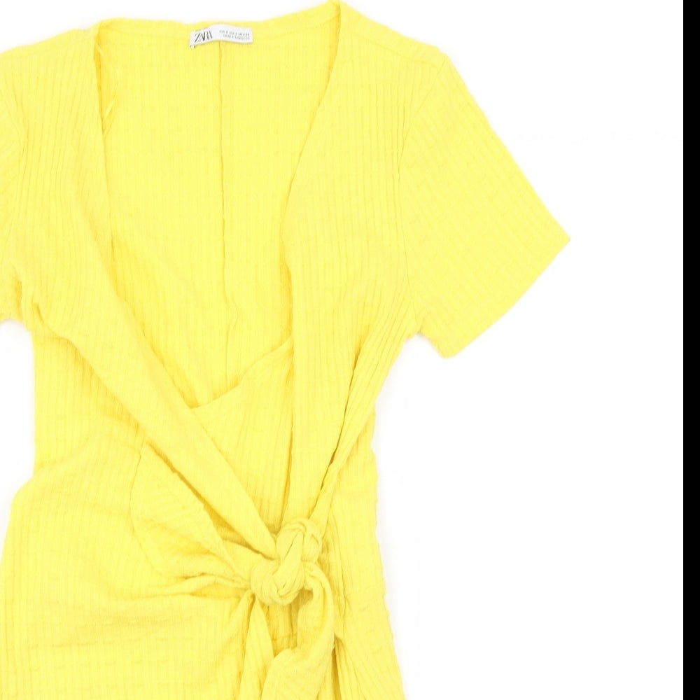 Zara Womens Yellow   Playsuit One-Piece Size S
