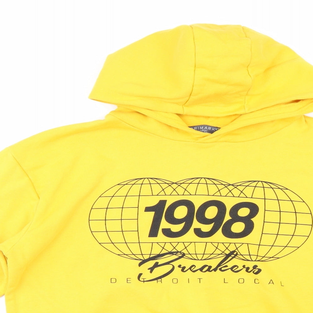 Primark Mens Yellow   Pullover Hoodie Size XL