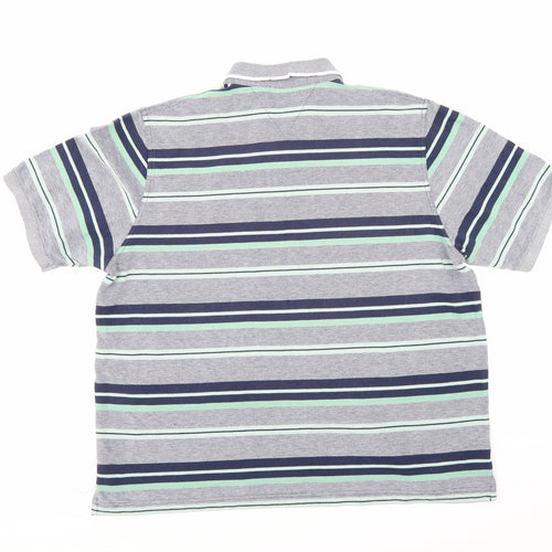 Easy Mens Blue Striped   Polo Size XL