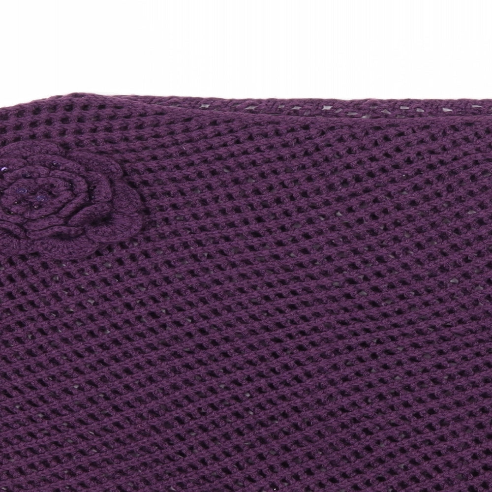 Preworn Womens Purple  Knit Pullover Jumper One Size  - Poncho