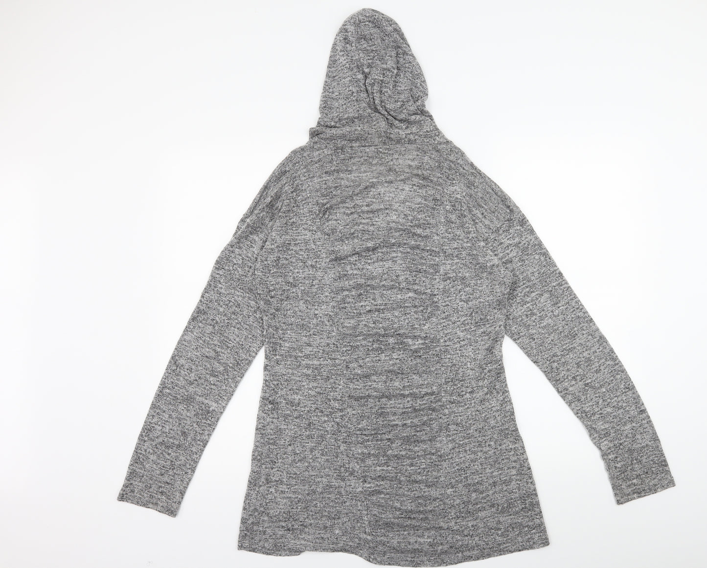 Free Socitey Womens Grey  Jersey Pullover Hoodie Size 14