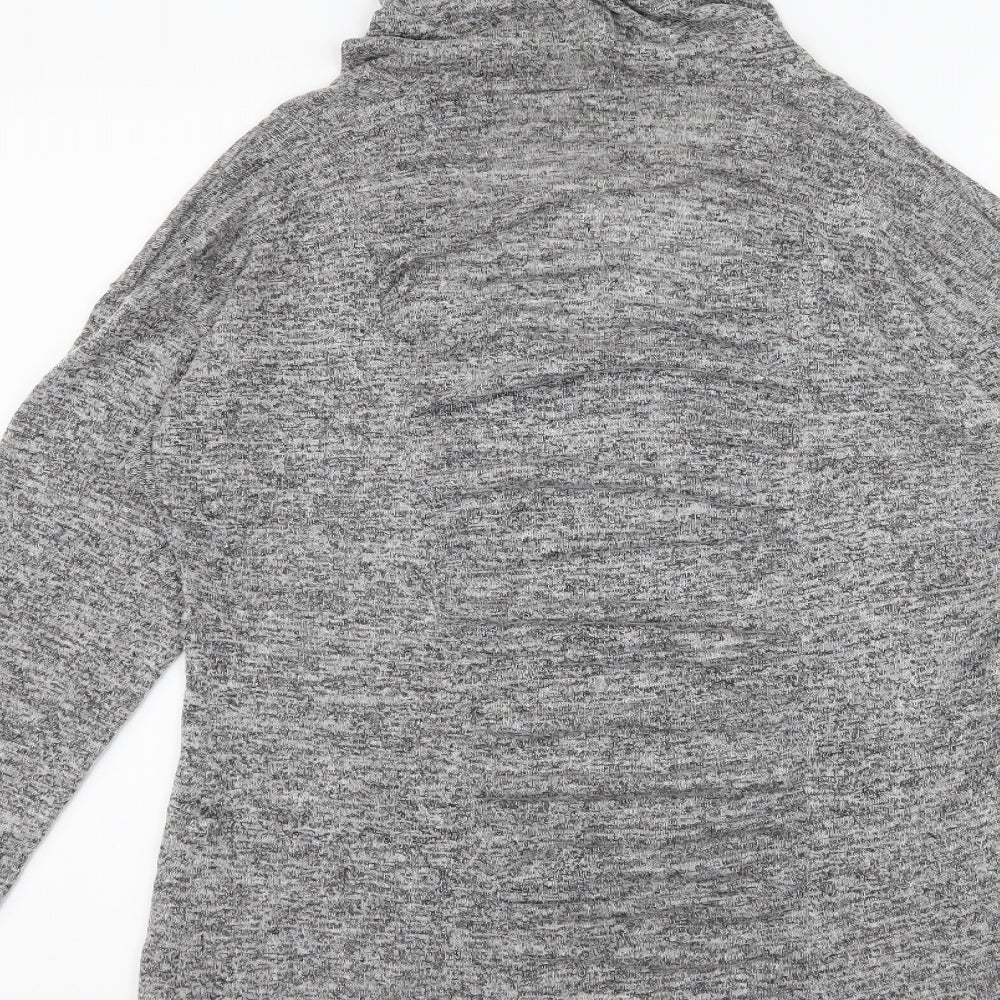 Free Socitey Womens Grey  Jersey Pullover Hoodie Size 14