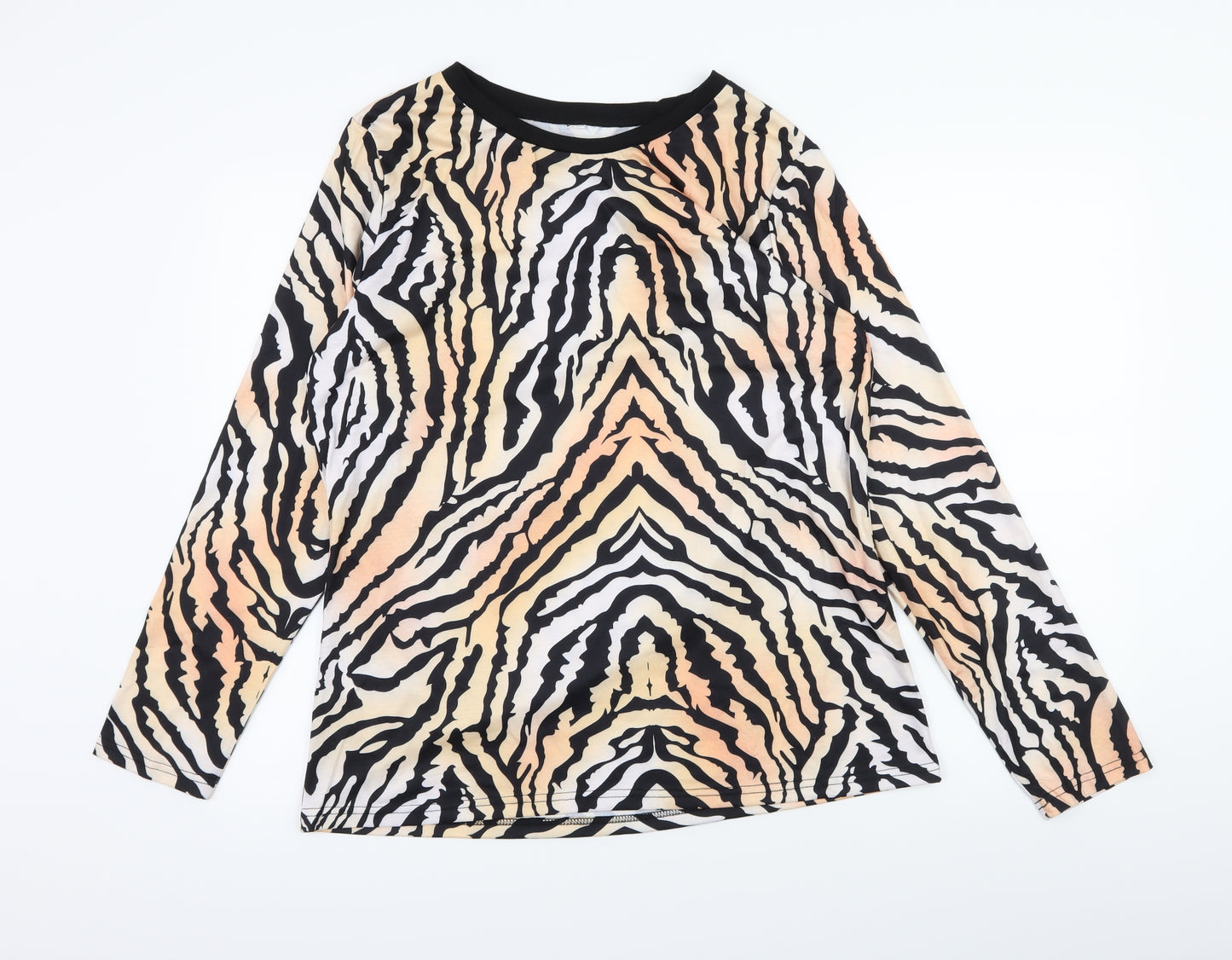 Preworn Mens White Animal Print Jersey  T-Shirt Size XL