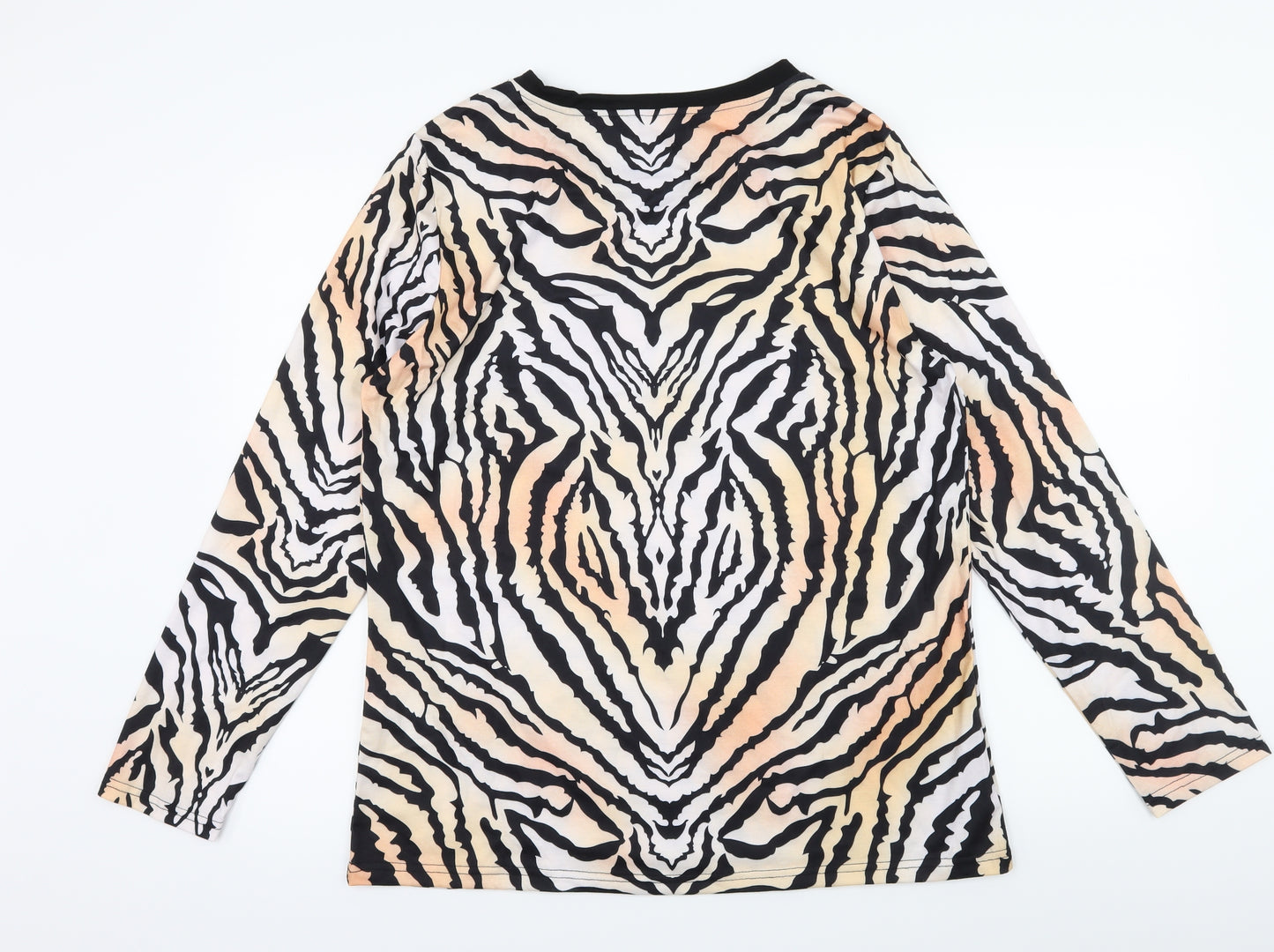 Preworn Mens White Animal Print Jersey  T-Shirt Size XL