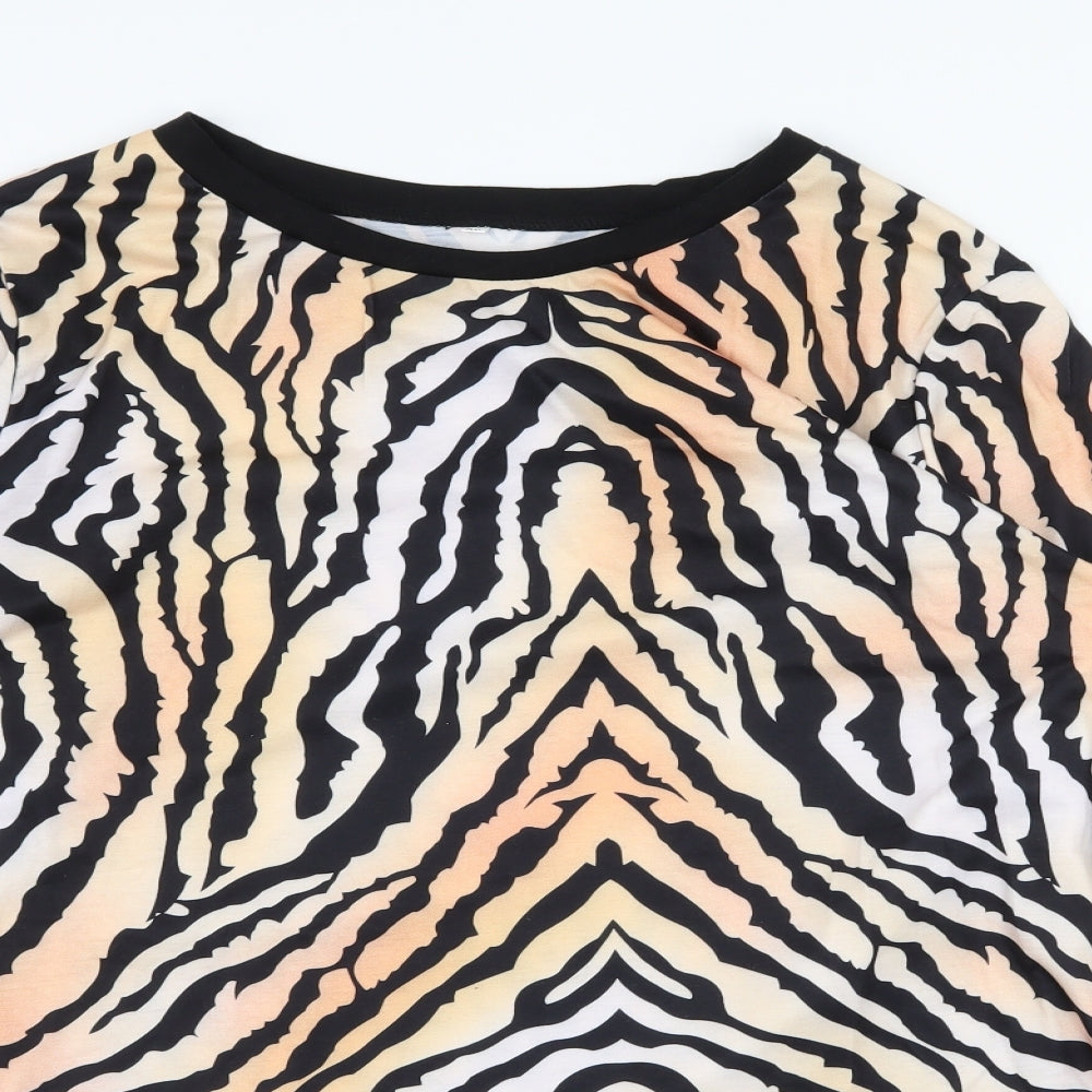 Preworn Mens White Animal Print Jersey  T-Shirt Size XL
