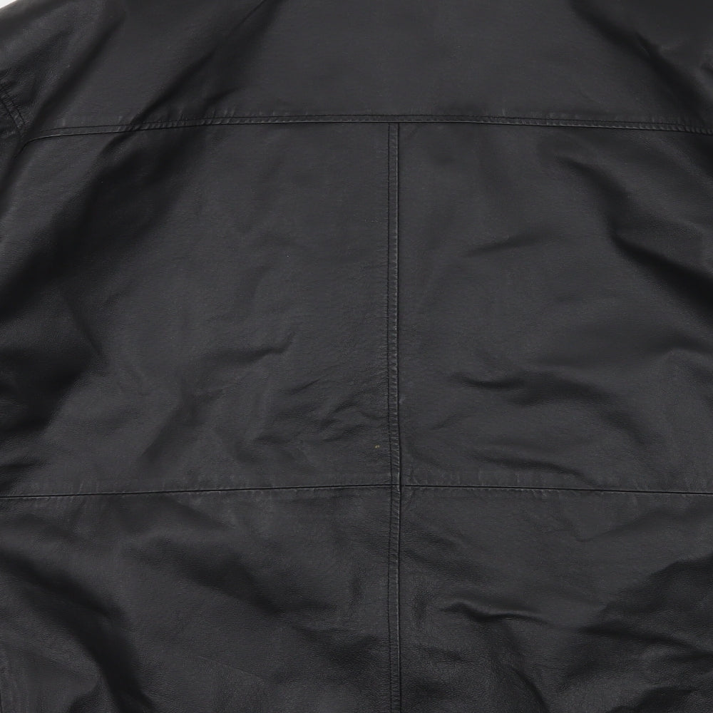 C.Comberti Mens Black   Biker Jacket Size 2XL