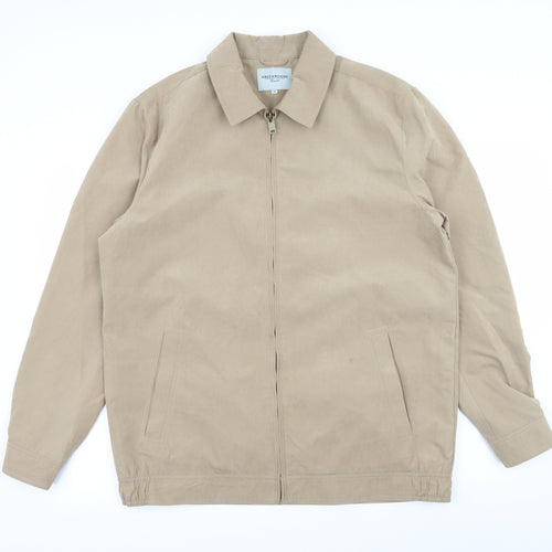Greenwoods Mens Beige   Bomber Jacket Jacket Size M