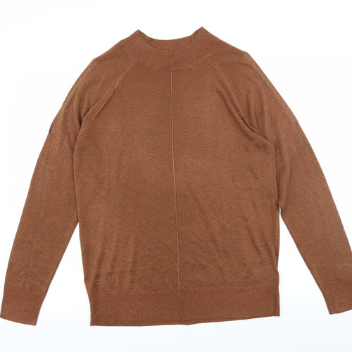 NEXT Womens Brown  Knit Pullover Jumper Size 12  - Open Sleeves
