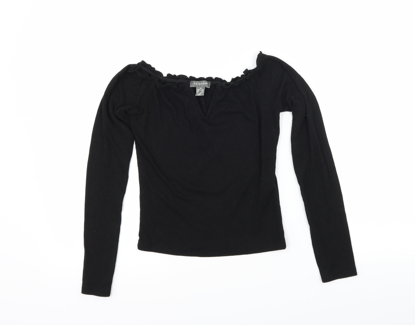 Primark Womens Black  Jersey Basic T-Shirt Size 6