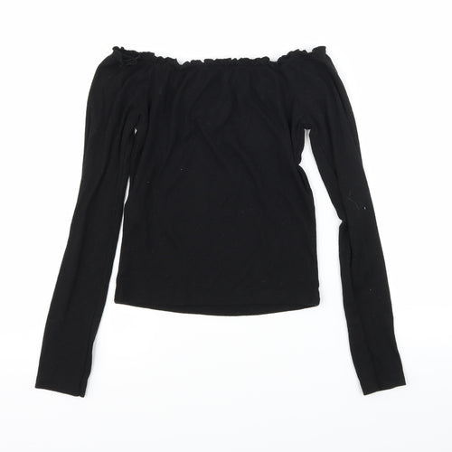 Primark Womens Black  Jersey Basic T-Shirt Size 6