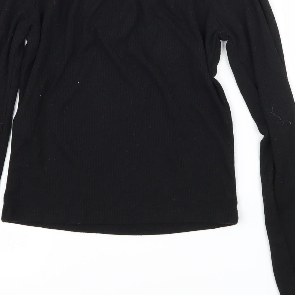 Primark Womens Black  Jersey Basic T-Shirt Size 6