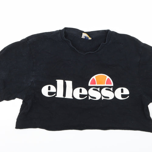 ellesse Womens Black  Jersey Basic T-Shirt Size 8