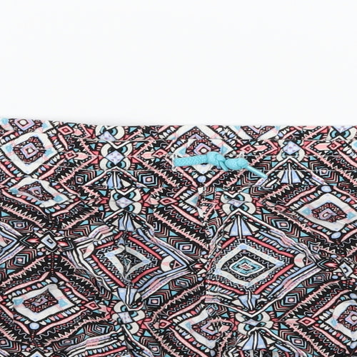 Denim & Co. Womens Multicoloured Geometric  Hot Pants Shorts Size 14