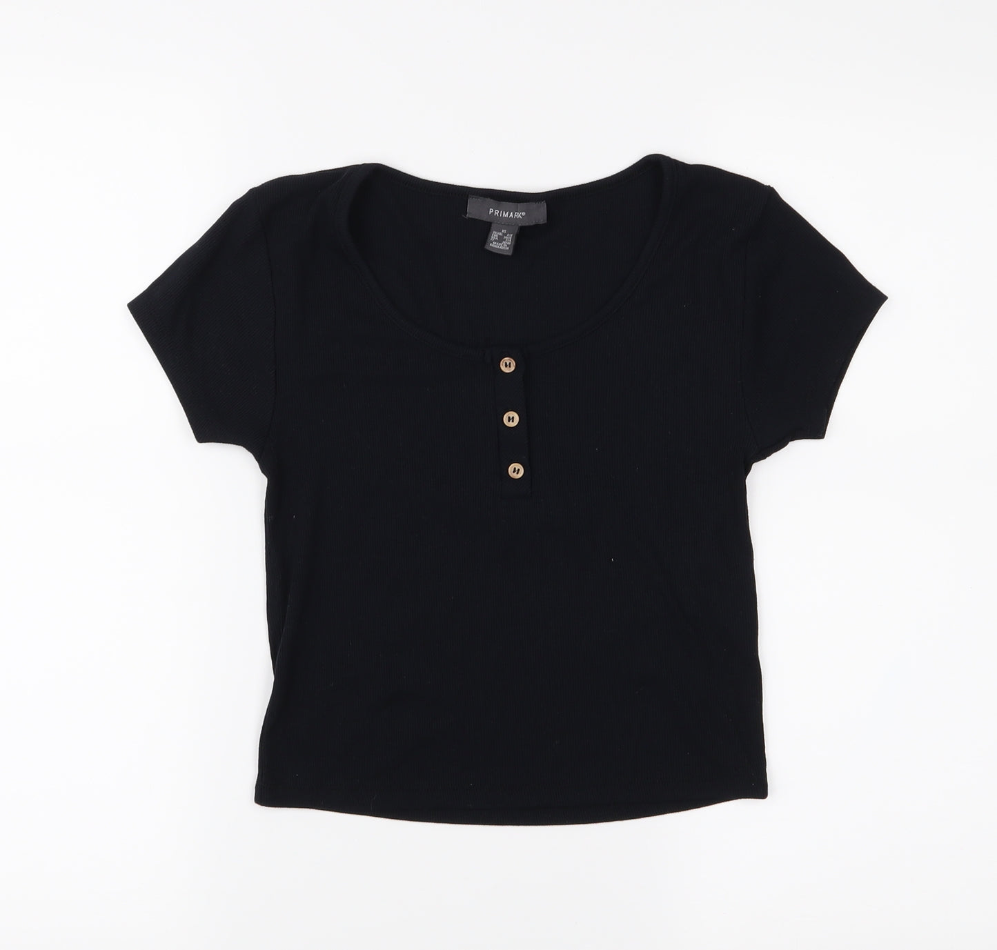 Primark Womens Black   Basic T-Shirt Size XS
