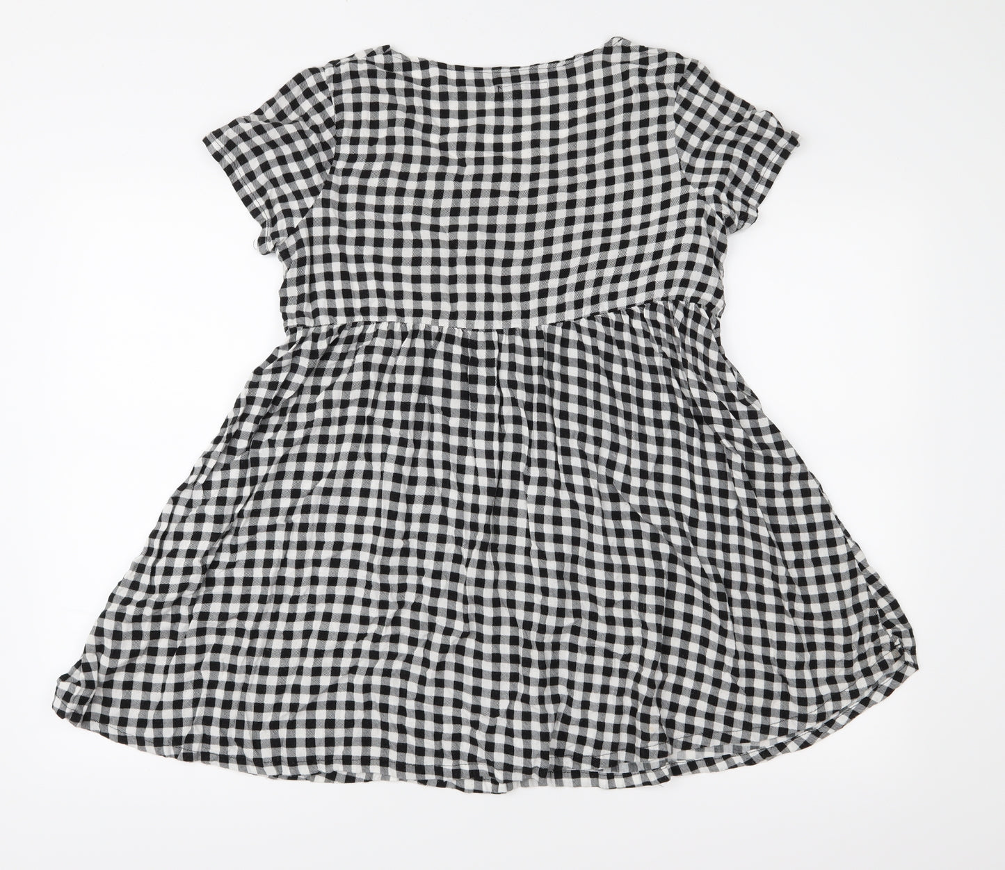 American Apparel Womens Black Check  Fit & Flare  Size S