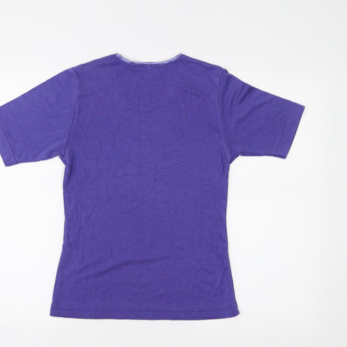 Country Casuals Womens Purple  Jersey Basic T-Shirt Size M