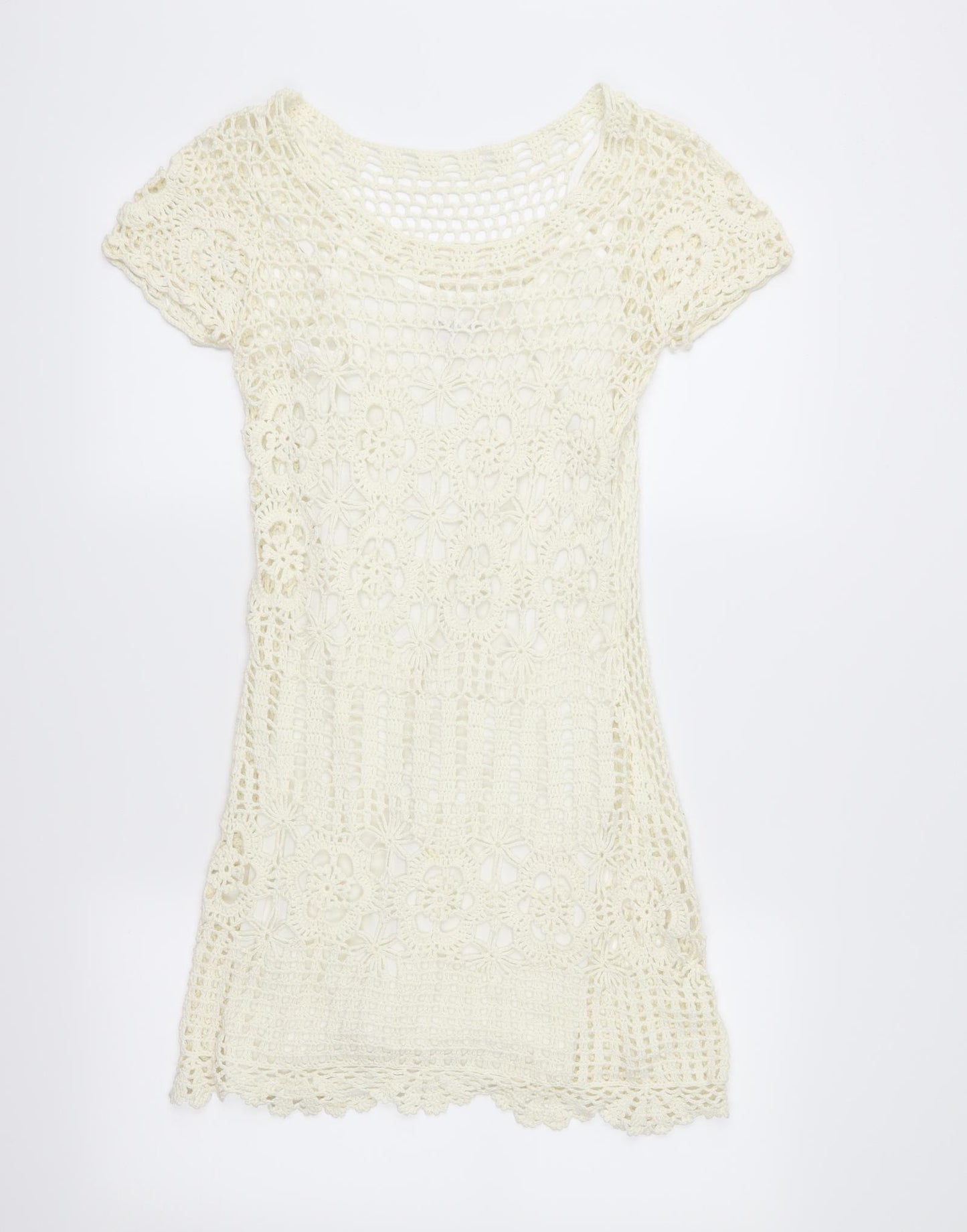 River Island Womens Ivory  Crochet A-Line  Size 12