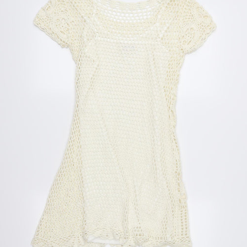 River Island Womens Ivory  Crochet A-Line  Size 12