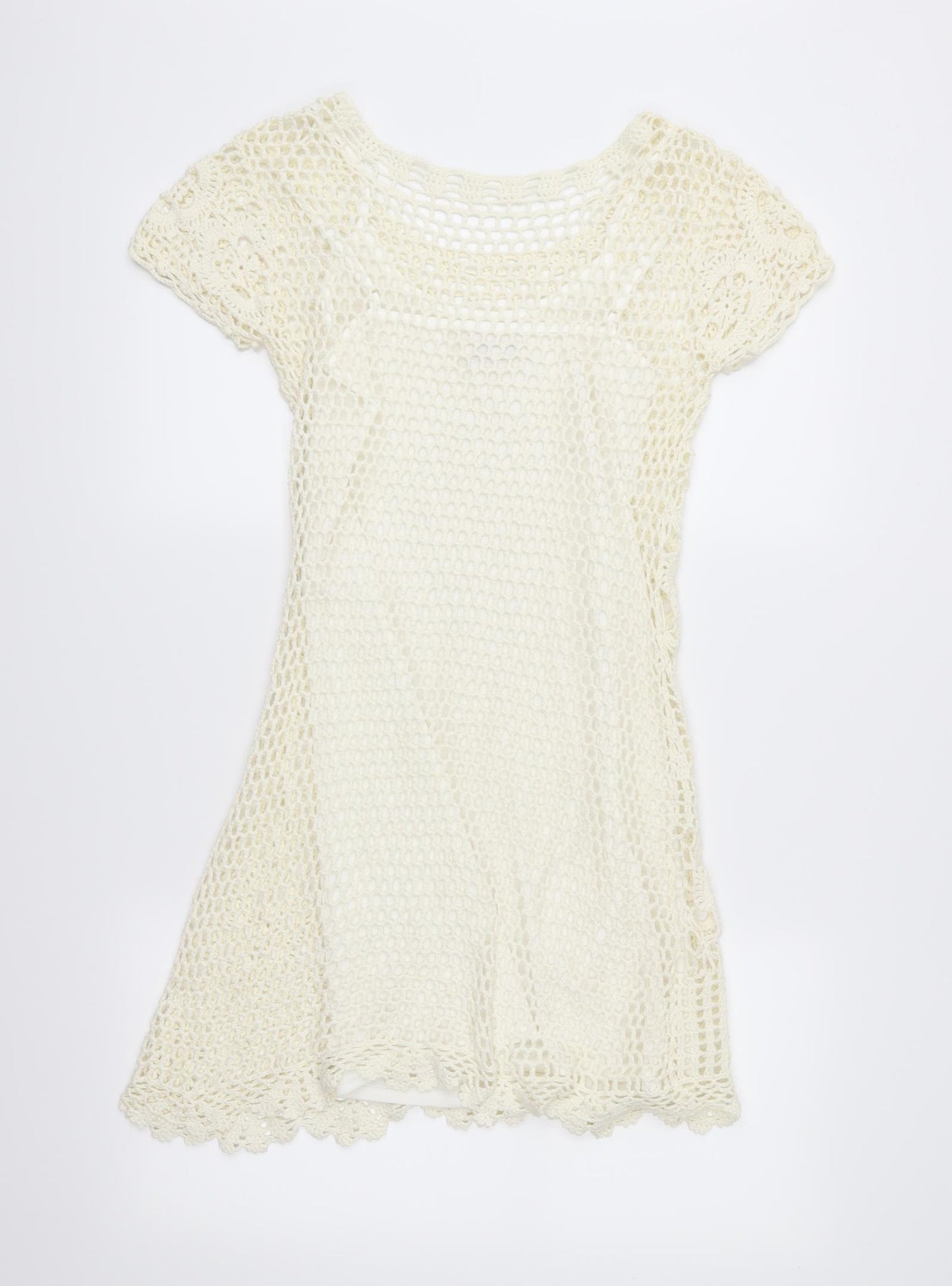 River Island Womens Ivory  Crochet A-Line  Size 12