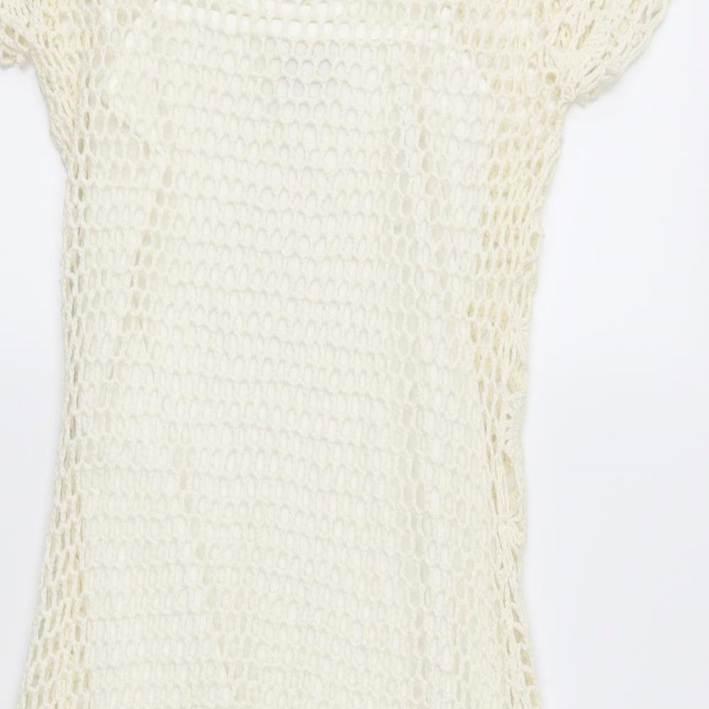 River Island Womens Ivory  Crochet A-Line  Size 12