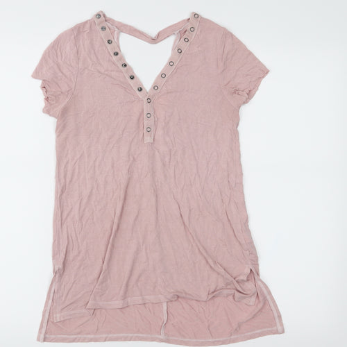 American Eagle Outfitters Womens Pink  Jersey Basic T-Shirt Size XS