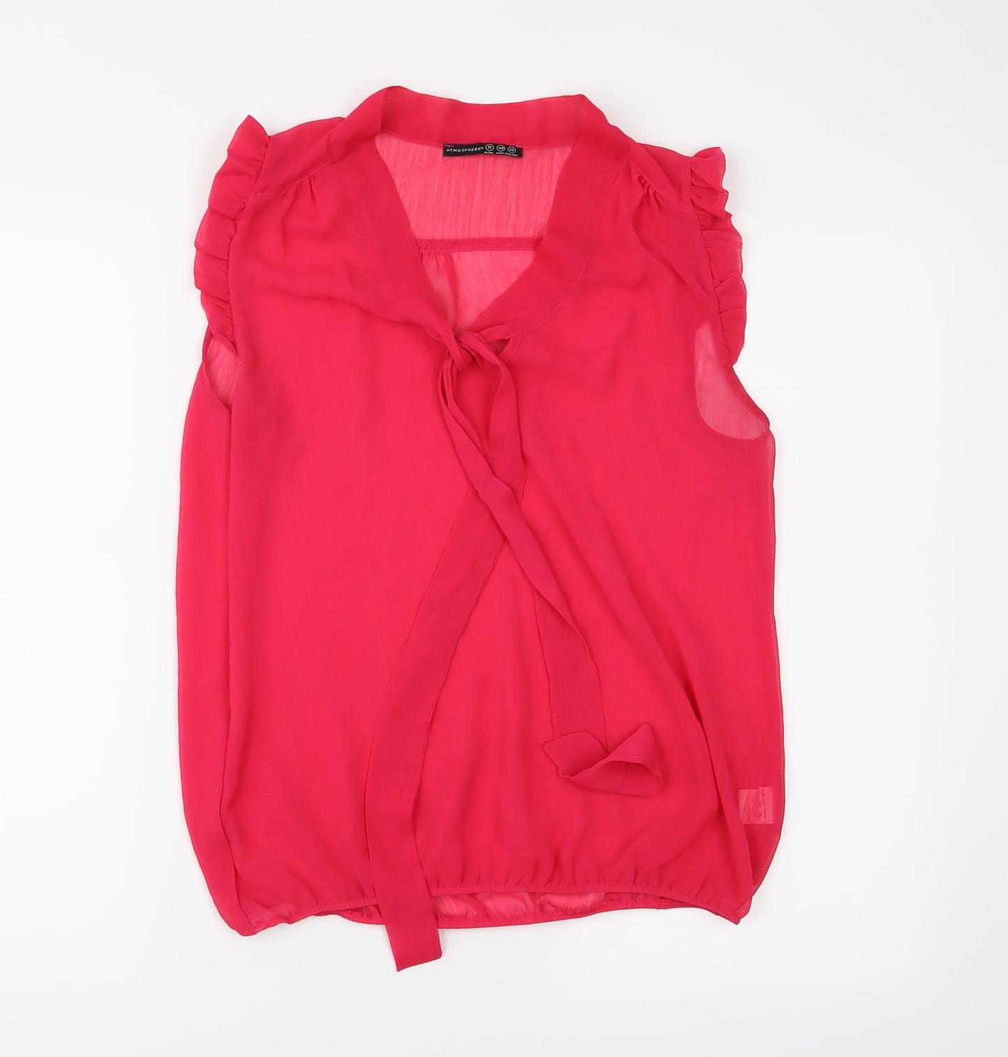 Atmosphere Womens Pink  Chiffon Basic Blouse Size 12