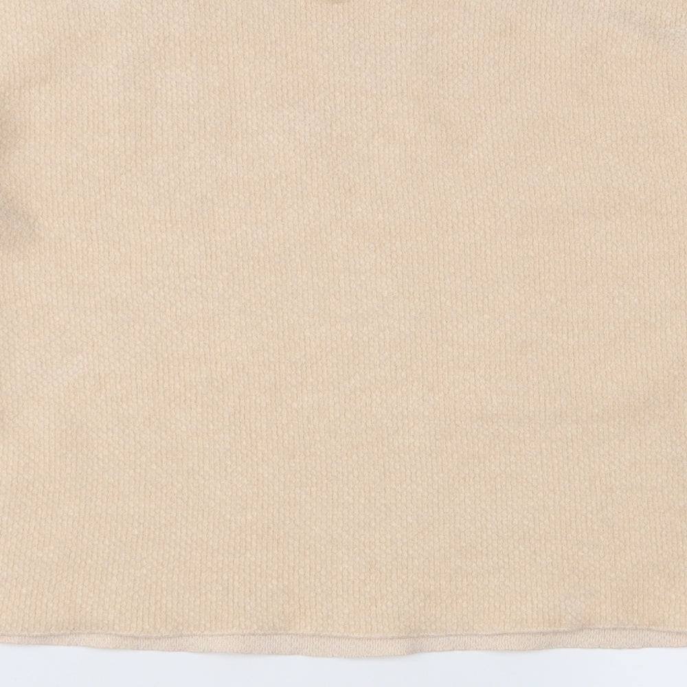 Zara Womens Beige  Fleece Pullover Jumper Size S