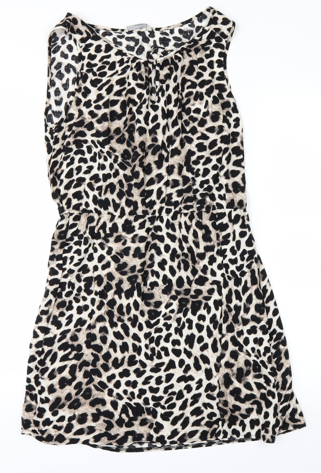 George Womens Black Animal Print  A-Line  Size 12  - leopard Print
