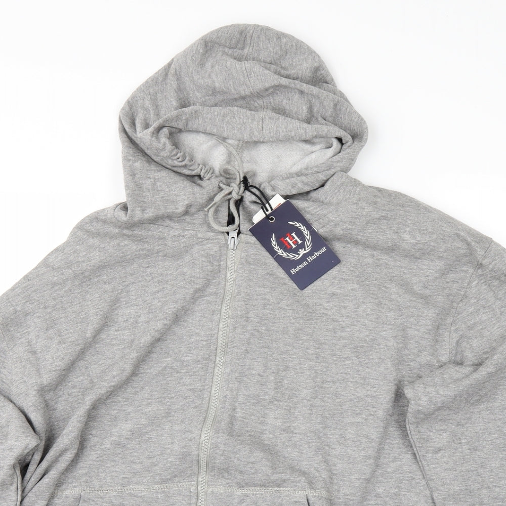 Hutson Harbour Boys Grey   Full Zip Hoodie Size XL