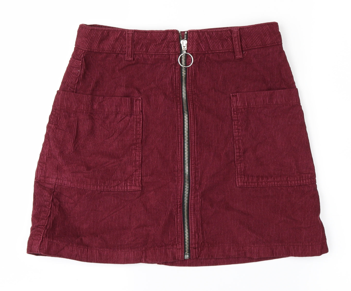 Topshop Womens Purple   A-Line Skirt Size 8