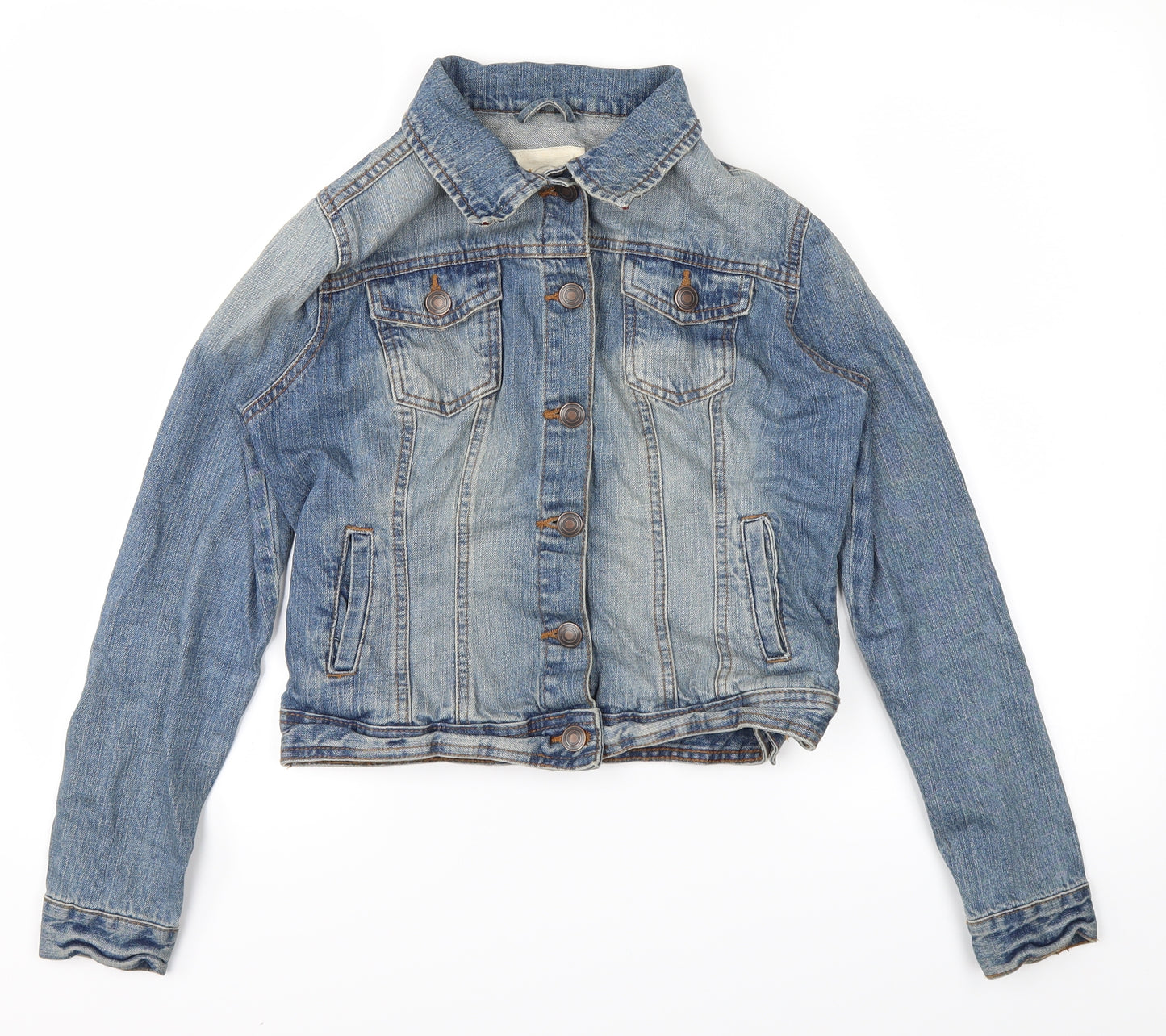 DenimCo Womens Blue  Denim Bomber Jacket Jacket Size 8