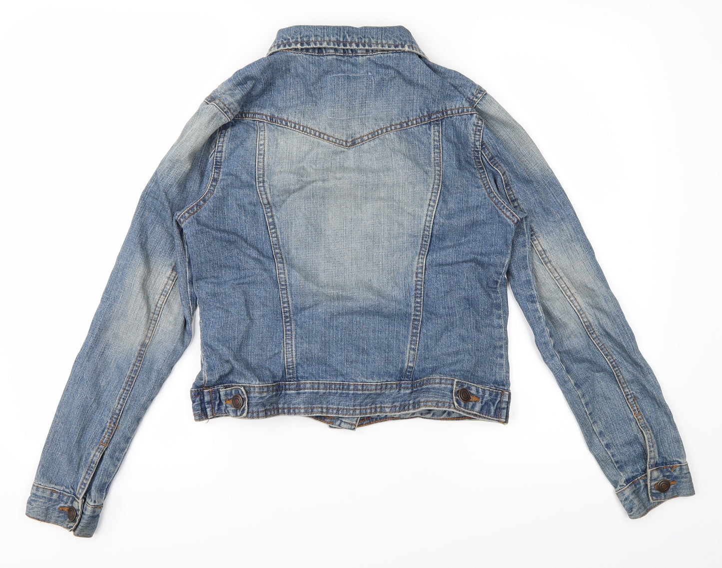 DenimCo Womens Blue  Denim Bomber Jacket Jacket Size 8