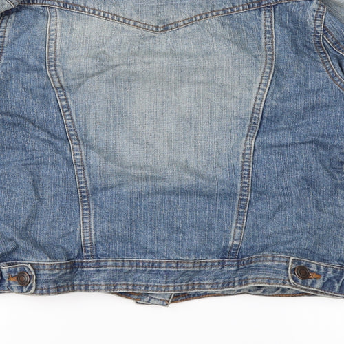 DenimCo Womens Blue  Denim Bomber Jacket Jacket Size 8