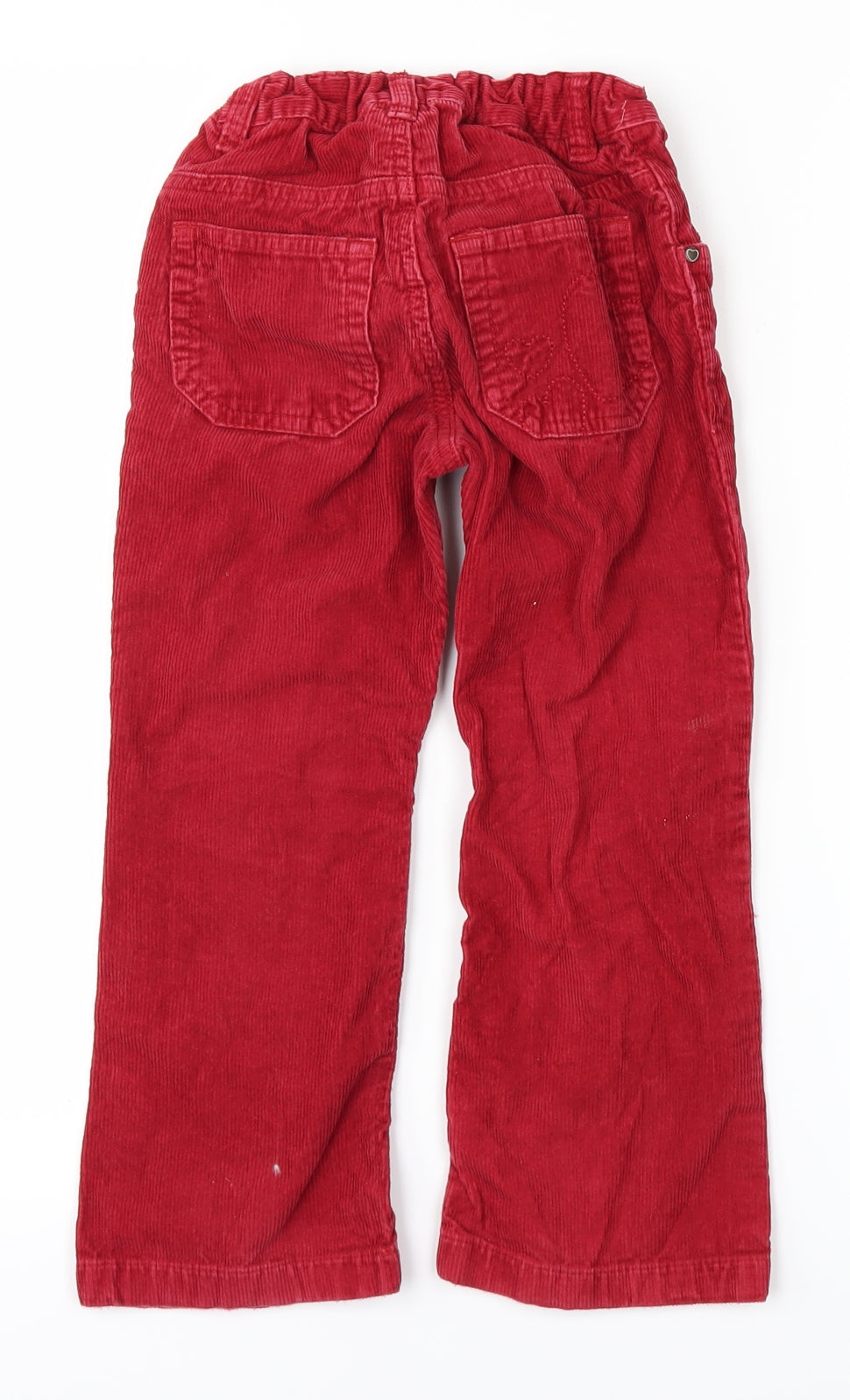 Balmain x H&M Girls Red   Straight Jeans Size 4-5 Years - love heart