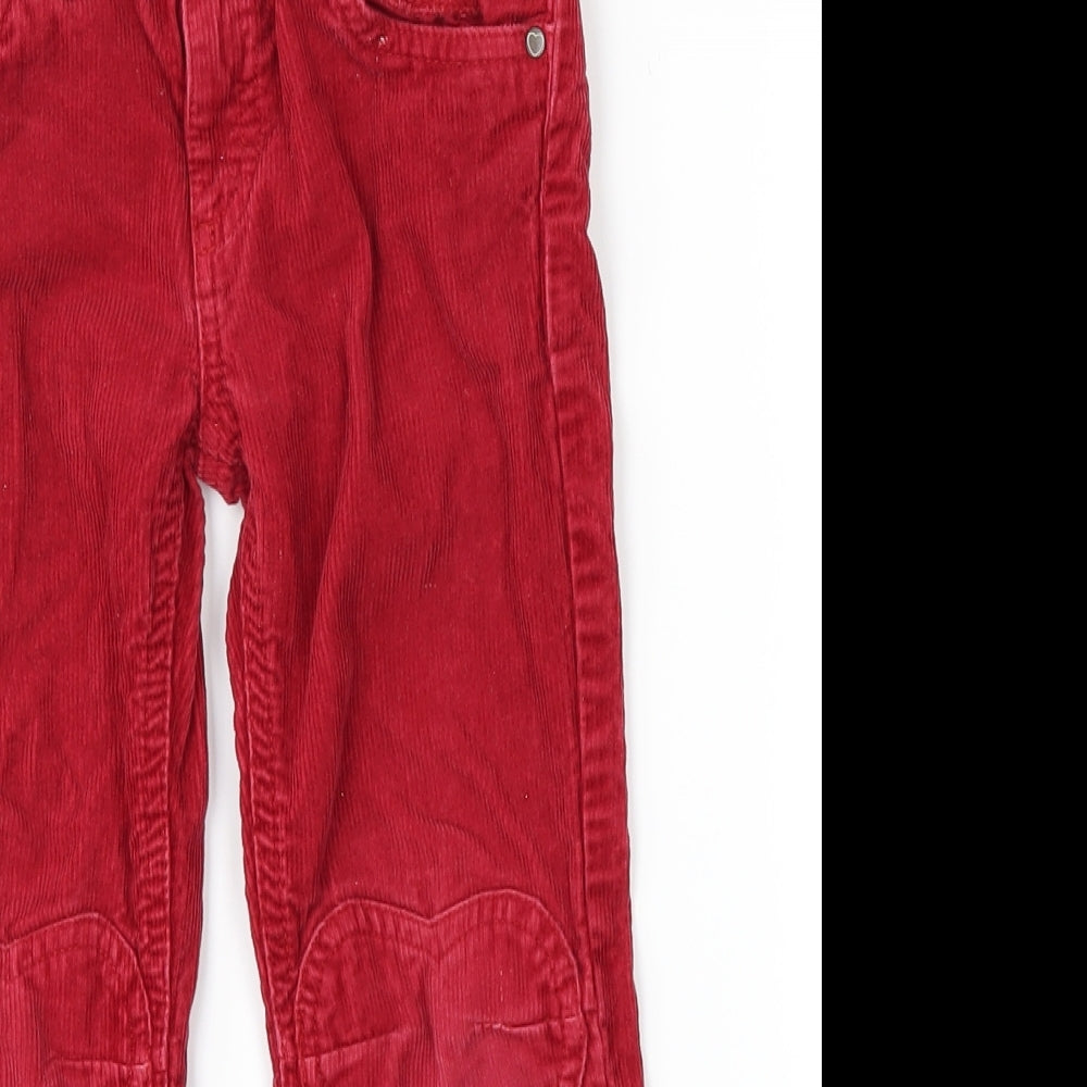 Balmain x H&M Girls Red   Straight Jeans Size 4-5 Years - love heart